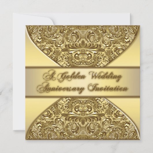 Uitnodigingskaart 50ste huwelijksverjaardag kaart (Voorkant)