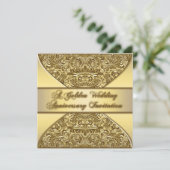 Uitnodigingskaart 50ste huwelijksverjaardag kaart (Staand voorkant)