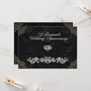 Uitnodigingskaart 60-jarig huwelijksjubileum kaart
