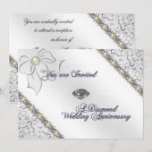 Uitnodigingskaart 60-jarig huwelijksjubileum kaart (Voorkant / Achterkant)