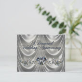 Uitnodigingskaart 60-jarig huwelijksjubileum kaart (Staand voorkant)