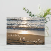 Uitnodigingskaart 60-jarig jubileum 'Golven bij zo Kaart (Staand voorkant)