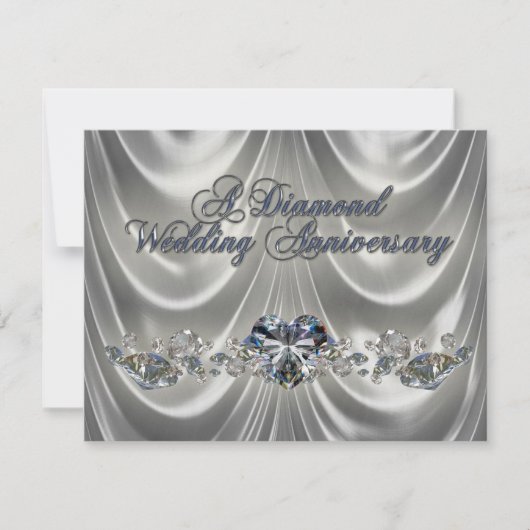 Uitnodigingskaart 60e trouwdag kaart (Voorkant)