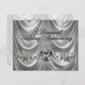 Uitnodigingskaart 60e trouwdag kaart (Voorkant / Achterkant)