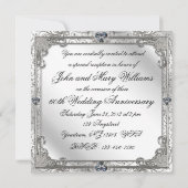 Uitnodigingskaart 60ste huwelijksverjaardag kaart (Achterkant)