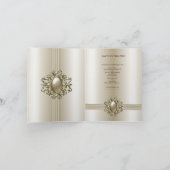 Uitnodigingskaart alle gelegenheden Elegante parel (Binnen)