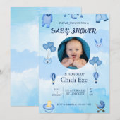 Uitnodigingskaart - Baby shower Kaart (Voorkant / Achterkant)
