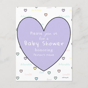 Uitnodigingskaart babyfeest HAMbyWG Briefkaart