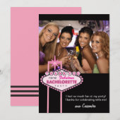 Uitnodigingskaart bedankje bruidsfeest - Vegas Kaart (Voorkant / Achterkant)