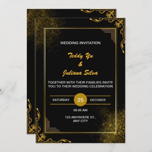 uitnodigingskaart bedankkaart (Voorkant / Achterkant)