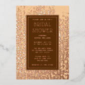 Uitnodigingskaart bruiloft Glam Rose Goud Sjabloon (Voorkant)