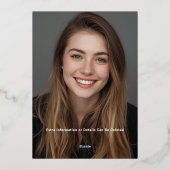 Uitnodigingskaart bruiloft Glam Rose Goud Sjabloon (Achterkant)