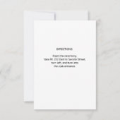 Uitnodigingskaart bruiloft receptie template op ma kaart (Achterkant)