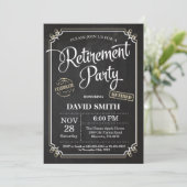 Uitnodigingskaart Chalkboard bij pensionering Kaart (Staand voorkant)