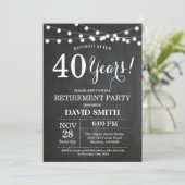 Uitnodigingskaart Chalkboard bij pensionering Kaart (Staand voorkant)