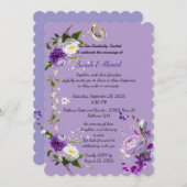 Uitnodigingskaart details bruiloft kaart (Voorkant / Achterkant)