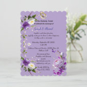 Uitnodigingskaart details bruiloft kaart (Staand voorkant)