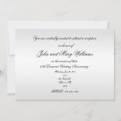 Uitnodigingskaart diamanten bruiloft kaart (Achterkant)