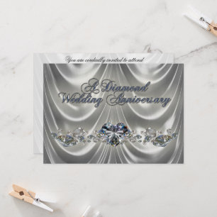 Uitnodigingskaart diamanten huwelijksjubileum kaart