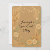 Uitnodigingskaart Elegante Bloemlantaarn Kaart (Achterkant)