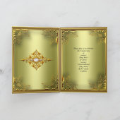 Uitnodigingskaart Elite Avocado Groen Goud Elegant (Binnen)