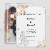 Uitnodigingskaart, gedrukt op glas (Voorkant / Achterkant)