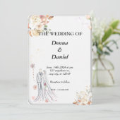 Uitnodigingskaart, gedrukt op glas (Staand voorkant)