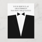 Uitnodigingskaart getuige of bruidsjonker uitnodiging briefkaart (Voorkant)