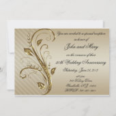 Uitnodigingskaart gouden huwelijksjubileum kaart (Achterkant)