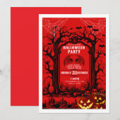 Uitnodigingskaart Halloweenfeest 2024 Kaart (Voorkant / Achterkant)