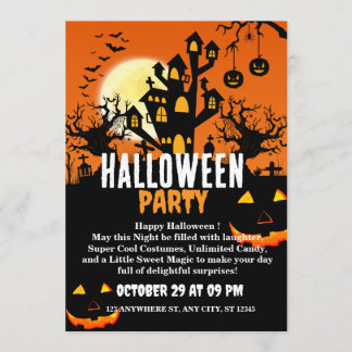 Uitnodigingskaart Halloweenfeest Kaart