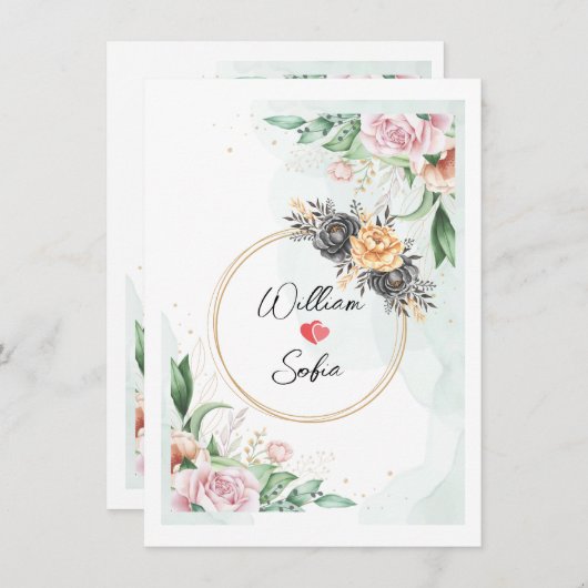 Uitnodigingskaart Kaart (Voorkant / Achterkant)