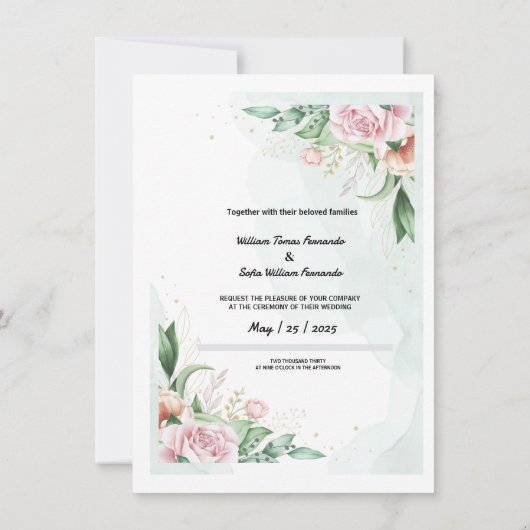 Uitnodigingskaart Kaart (Achterkant)