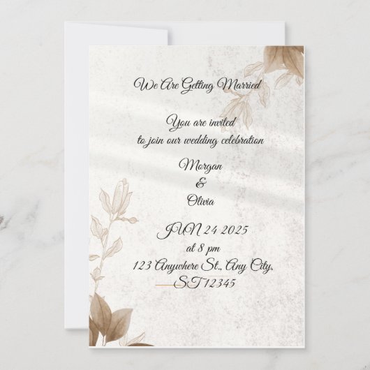 uitnodigingskaart kaart (Voorkant)