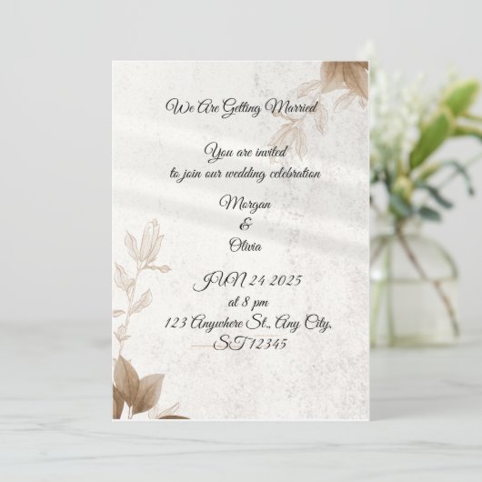 uitnodigingskaart kaart (Staand voorkant)