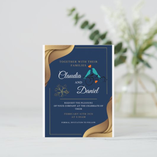 uitnodigingskaart kaart (Staand voorkant)