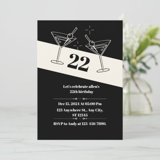 uitnodigingskaart kaart (Staand voorkant)