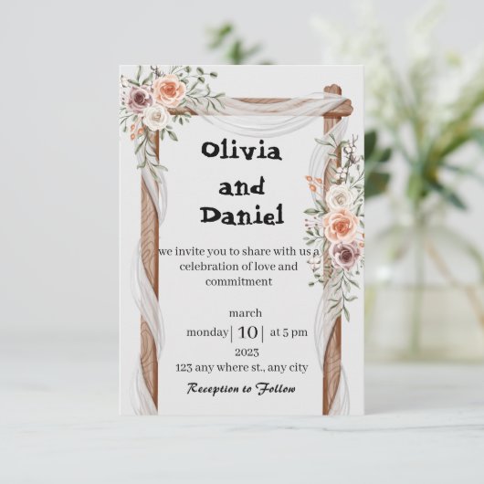 uitnodigingskaart kaart (Staand voorkant)