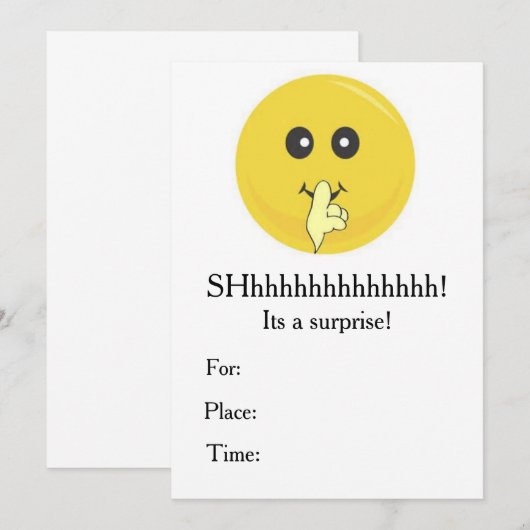 Uitnodigingskaart Kaart (Voorkant / Achterkant)