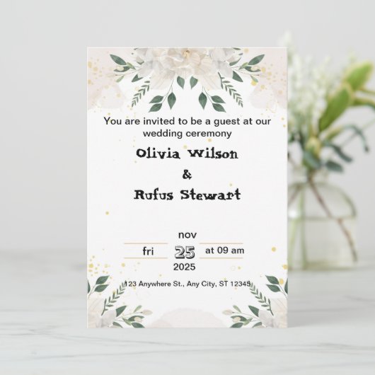 uitnodigingskaart kaart (Staand voorkant)