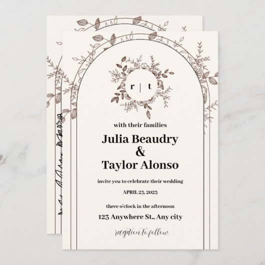 uitnodigingskaart kaart (Voorkant / Achterkant)