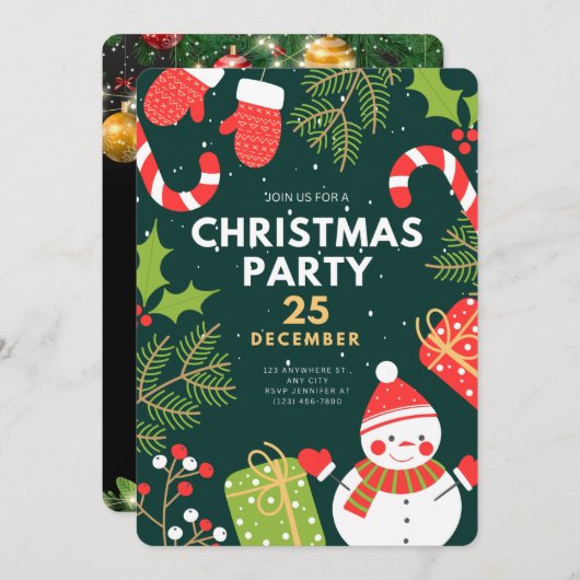 Uitnodigingskaart Kaart (Voorkant / Achterkant)