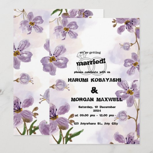 UITNODIGINGSKAART KAART (Voorkant / Achterkant)