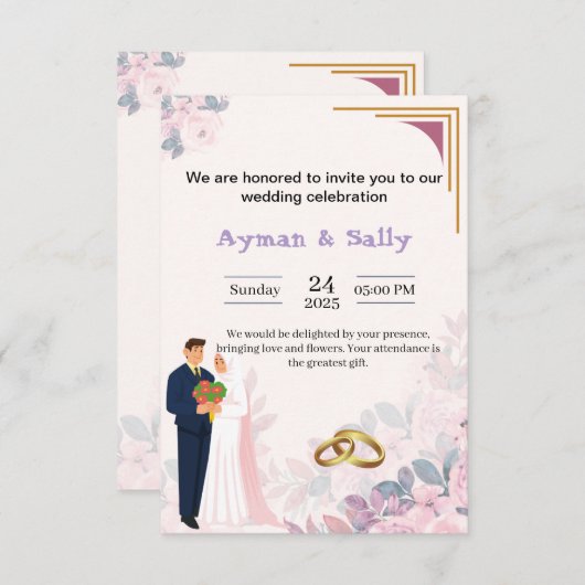 uitnodigingskaart kaart (Voorkant / Achterkant)