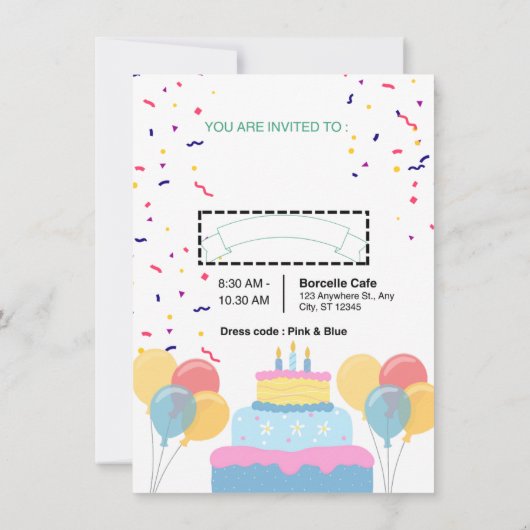 "Uitnodigingskaart" Kaart (Achterkant)