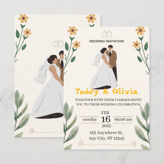 uitnodigingskaart kaart (Voorkant / Achterkant)