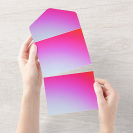 Uitnodigingskaart met effen kleur all in one uitnodiging