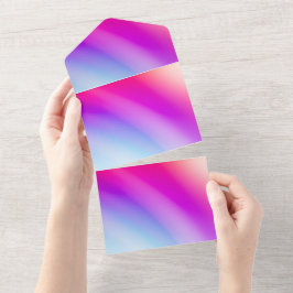 Uitnodigingskaart met effen kleur all in one uitnodiging