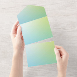 Uitnodigingskaart met effen kleur all in one uitnodiging