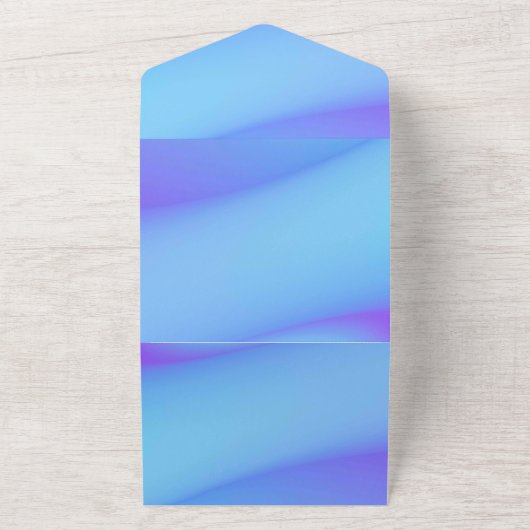 Uitnodigingskaart met effen kleur all in one uitnodiging (Buitenkant)